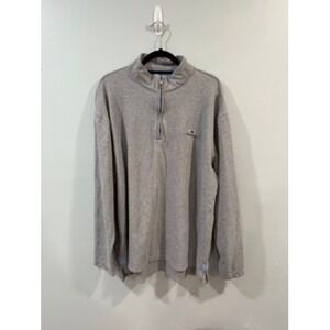 The Black Dog Brand 1/4 Zip Pullover Gray Long Sleeve Men's XL